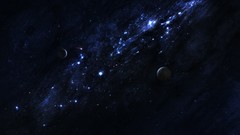 Planets science fiction galaxies outer space gas cloud