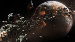 Planets science fiction halo concept art outer space Halo 4