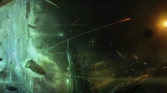 Planets science fiction meteorite outer space