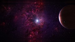 Planets science fiction nebulae outer space