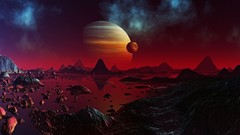 Planets science fiction outer space artwork alien landscapes