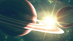 Planets science fiction outer space digital art