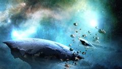 Planets shattered artwork Asteroids