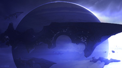 Planets ships fantasy art