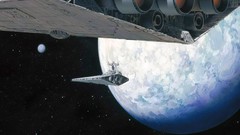 Planets spaceships outer space artwork digital art