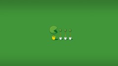 Plants funny bushes pac-man minimalistic
