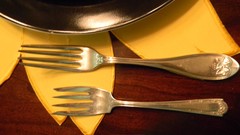 Plates dinner forks