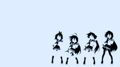 Playing silhouettes girls Manga