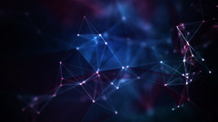 Plexus atoms neutrons electrons protons poly abstract geometry