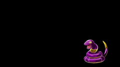 Pokemon black background Ekans