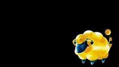 Pokemon black background Mareep