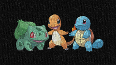 Pokemon bulbasaur squirtle mosaic