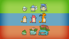 Pokemon bulbasaur Wartortle charizard