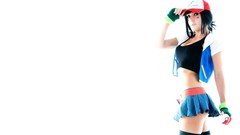 Pokemon cosplay Simple Background Ash Ketchum Jessica Nigri 12 