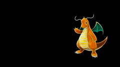 Pokemon Dragonite black background