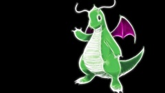 Pokemon Dragonite black background