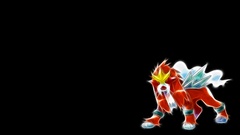 Pokemon Entei black background