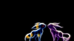 Pokemon espeon umbreon black