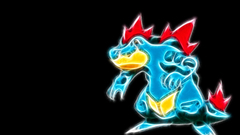 Pokemon feraligatr black background