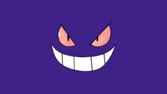 Pokemon Gengar smiling Simple