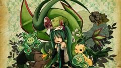 Pokemon hatsune miku vocaloid flygon leafeon Shaymin Farfetch'd