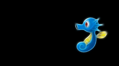 Pokemon horsea black background