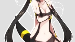 Pokemon long hair anime girls dressed boobs