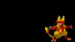 Pokemon Magmar black background