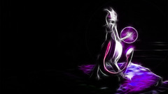 Pokemon Mewtwo black background