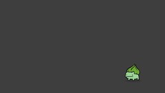 Pokemon minimalistic bulbasaur grey background