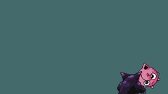 Pokemon minimalistic Gengar Jigglypuff pokemon battle