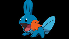 Pokemon Mudkip black background