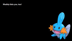 Pokemon Mudkip black background