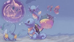 Pokemon Mudkip squirtle bubbles