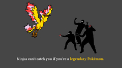 Pokemon ninjas cant catch
