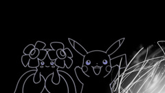 Pokemon Pikachu monochrome