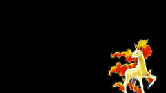 Pokemon rapidash black background