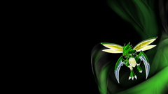 Pokemon Scyther black background