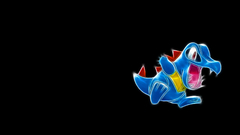Pokemon totodile black background