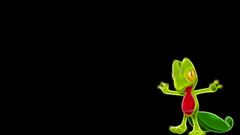 Pokemon Treecko black background