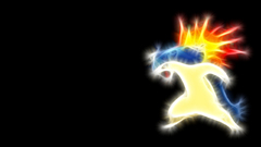 Pokemon typhlosion black background