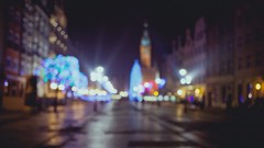 Poland roads bokeh blurred buildings cities gdansk