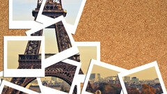 polaroids Eiffel Tower collage Paris cityscape digital art