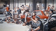 Police blood Gangsters Popeye robbery mickey mouse goofy 