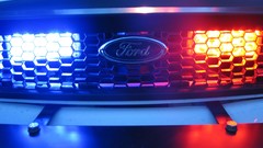 Police cars Ford blue light police cars red light