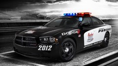 Police cars front dodge charger