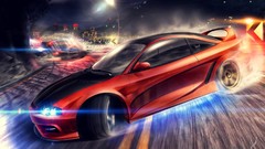 Police cars Mitsubishi need for speed artwork digital art video 