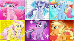 Ponies My Little Pony: Friendship is Magic Mane 6