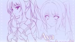 Ponytails Simple Background line art Lovely Cation