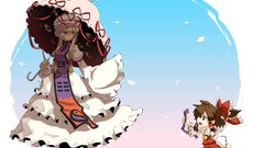 Ponytails Umbrellas purple eyes